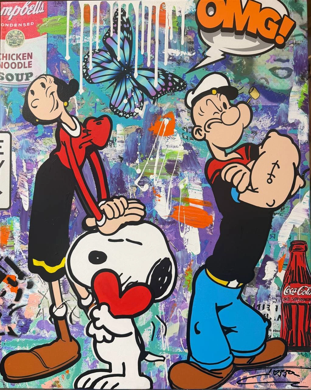 Snoopy New Friends, enlarged photograph